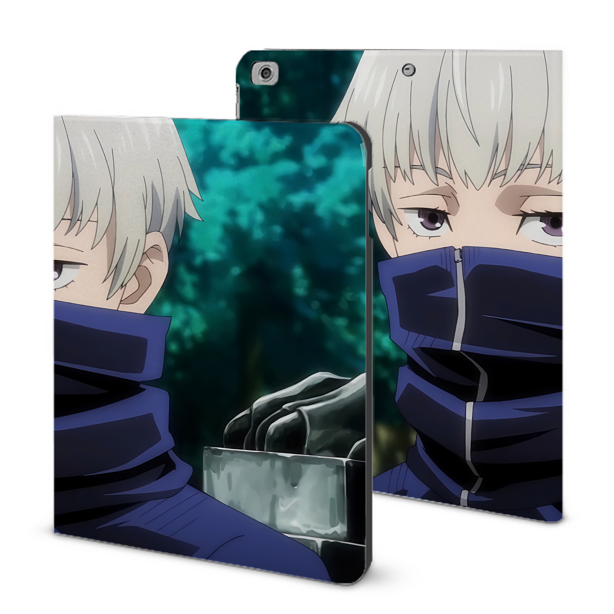 （画像用） 呪術廻戦 Jujutsu Kaisen IPad ケース ブック型 PUレザー TPU 耐衝撃 軽量 薄型 ペン収納なし 全面保護 IPad 各モデル対応